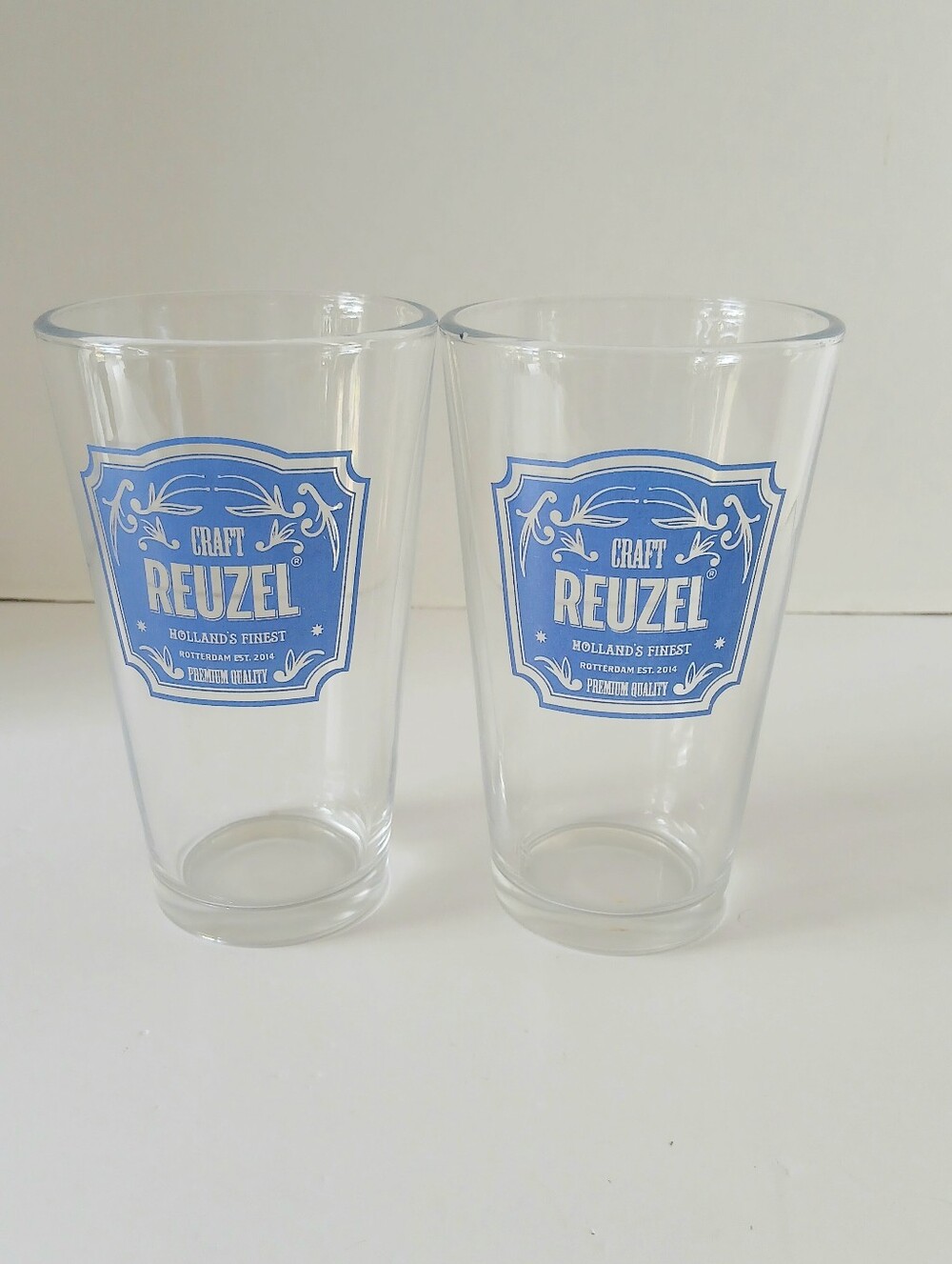 Reuzel Barber Shop Set Of 2 Promotional Pint Glasses Holland’s Finest Rotterdam